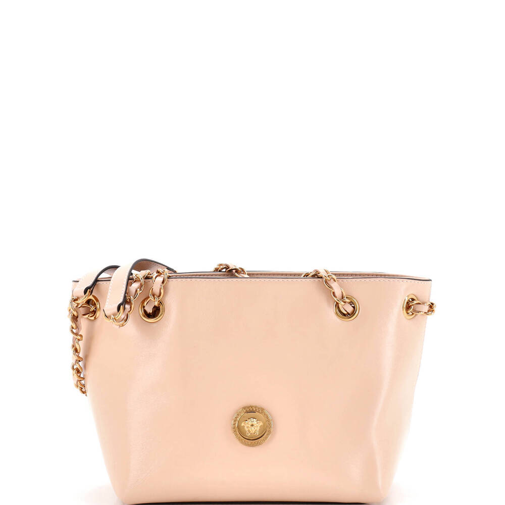 Versace Mini Medusa Icon Chain Tote Leather